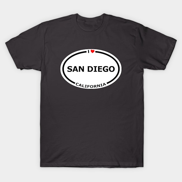 I "Heart" San Diego, California, 1769 T-Shirt by Webdango